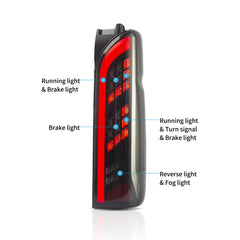 VLAND LED Tail Lights For Toyota Hiace 2005-2019 with Sequential Turn Signal Australia TOYOTA