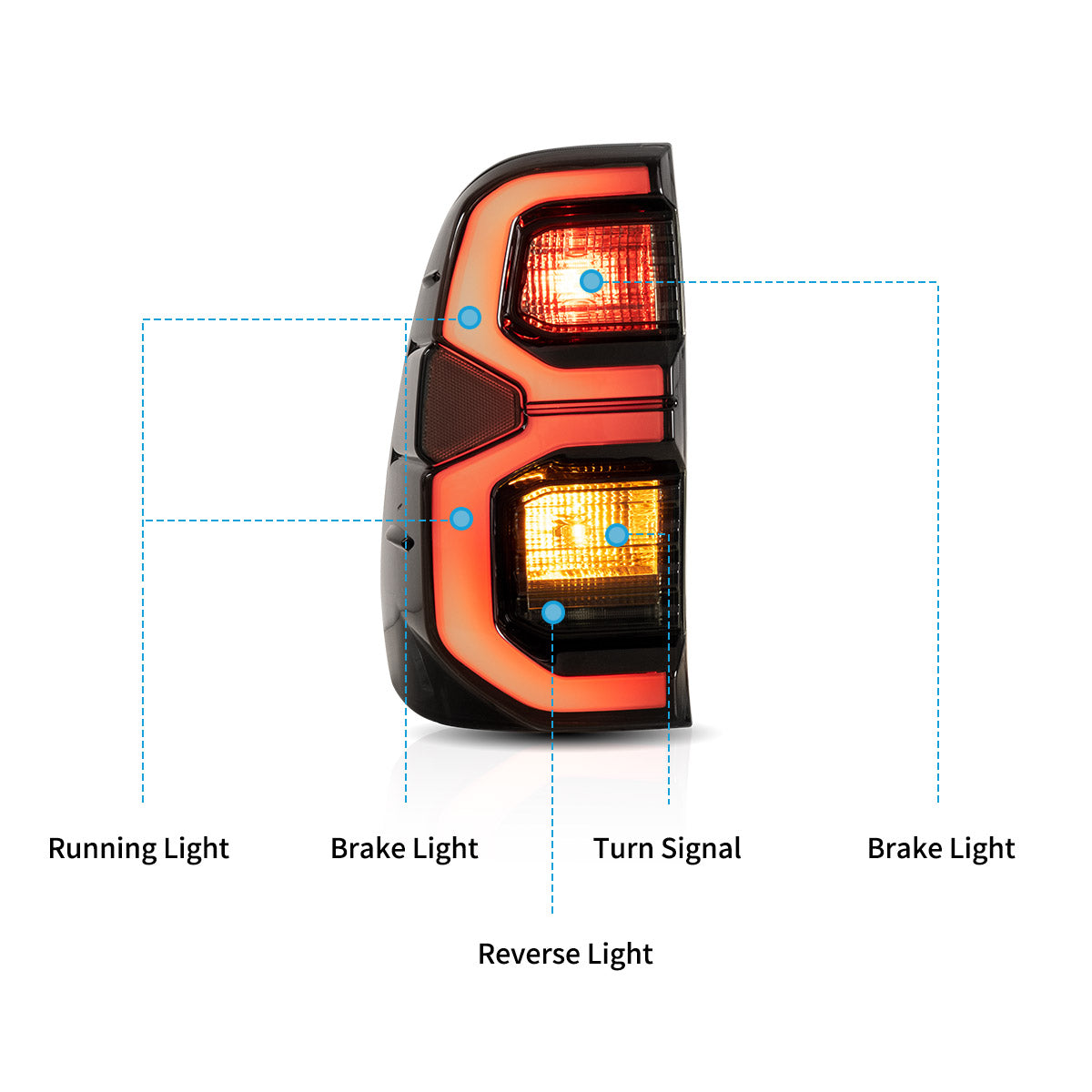 VLAND LED Tail Lights For 2015-2020 Toyota Hilux N80 Australia VLAND™