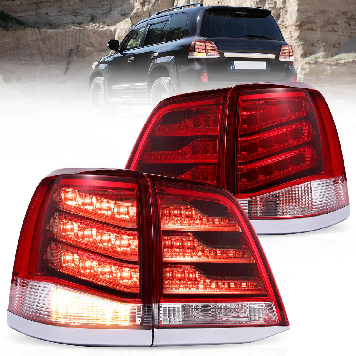 VLAND LED Taillights For 2008-2015 Toyota Land Cruiser Australia Vland-AU