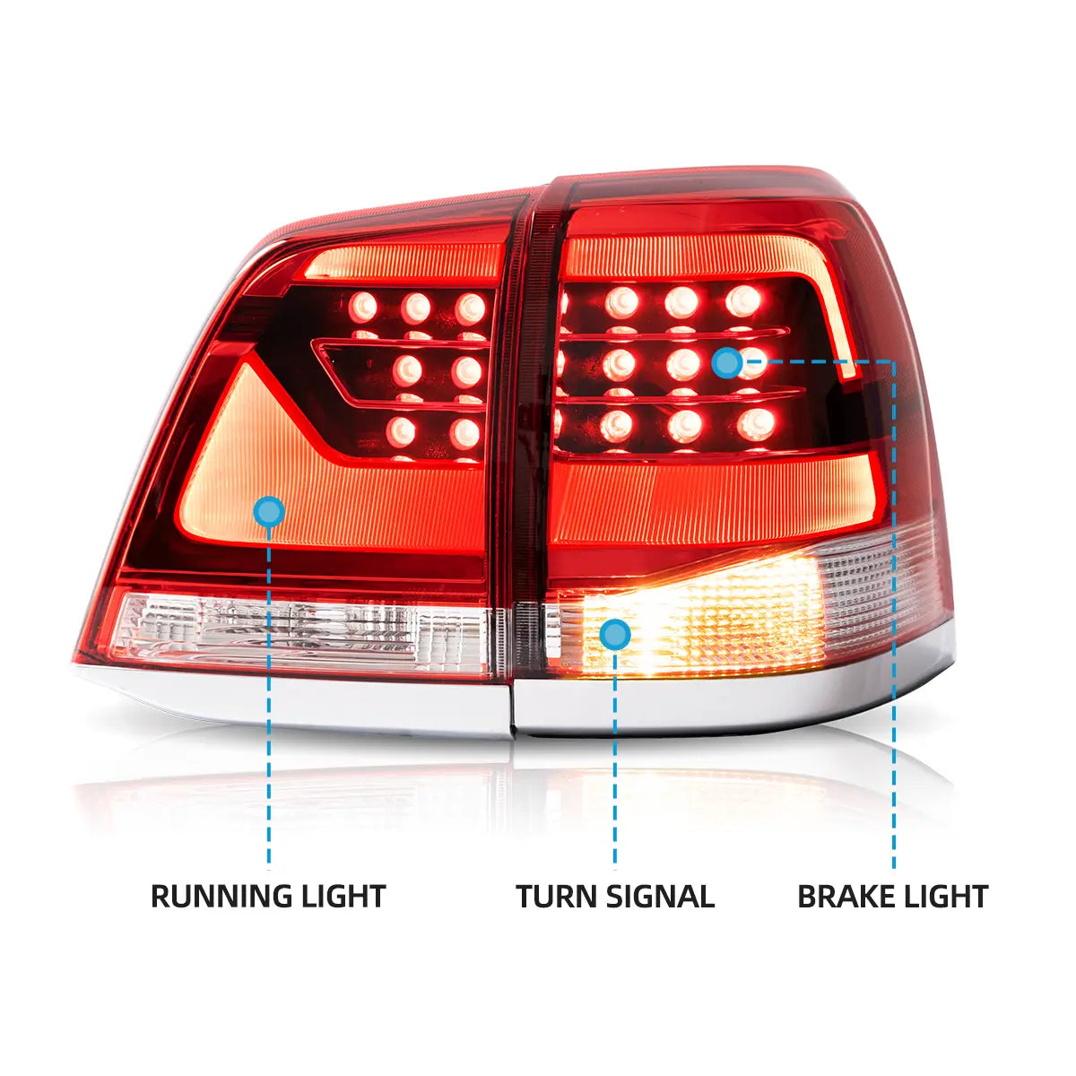 VLAND LED Taillights For 2008-2015 Toyota Land Cruiser Australia Vland-AU