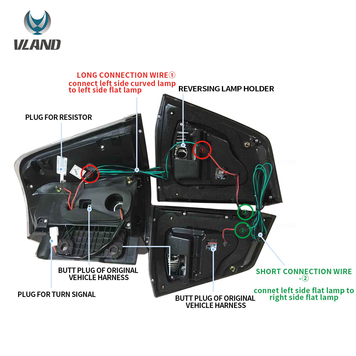 VLAND LED Taillights For 2008-2015 Toyota Land Cruiser Australia Vland-AU