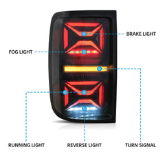 VLAND LED Tail Lights For Volkswagen Amarok 2010-2021 with Sequential Turn Signal Australia VLAND™