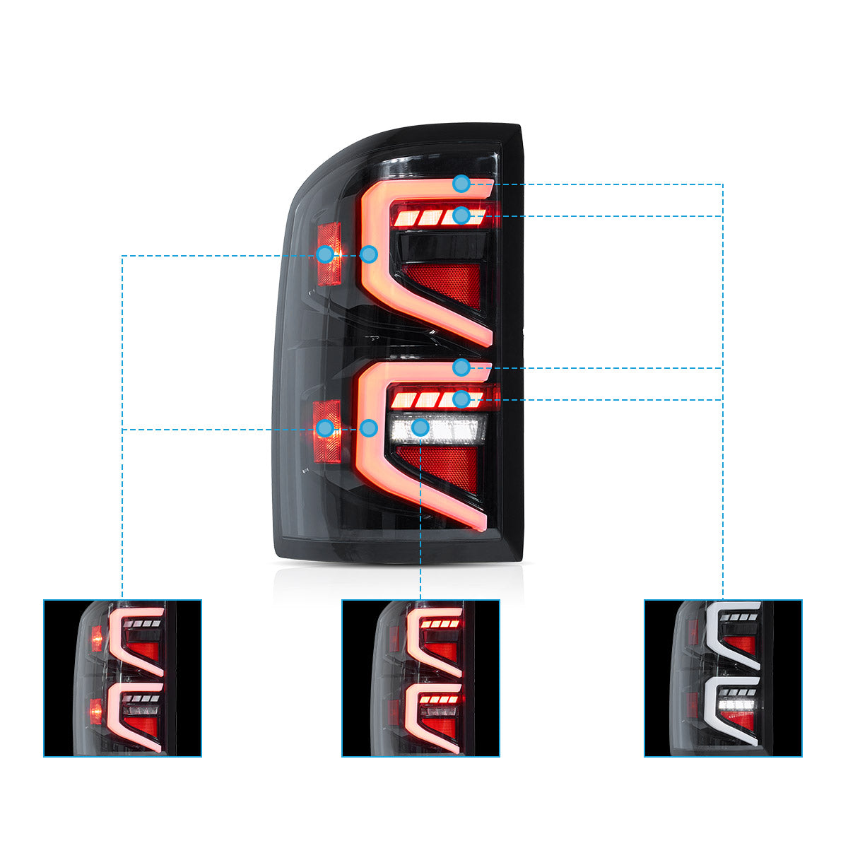 VLAND LED Tail lights For 2014-2018 GMC Sierra 1500 2500HD 3500HD VLAND™