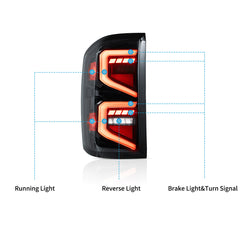 VLAND LED Tail lights For 2014-2018 Chevrolet Silverado 1500 2500HD 3500HD