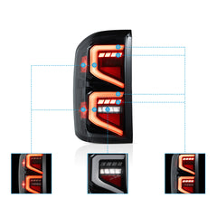 VLAND LED Tail lights For 2014-2018 Chevrolet Silverado 1500 2500HD 3500HD