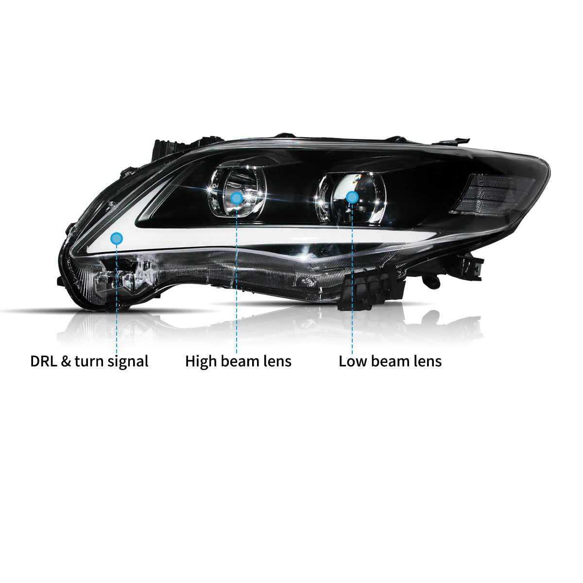 VLAND LED  Headlights for 2011-2013 Toyota Corolla(E140/E150) Australia
