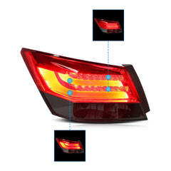 VLAND LED Tail Lights for Honda Accord 2008-2012 LED Rear Light [2PCS]
