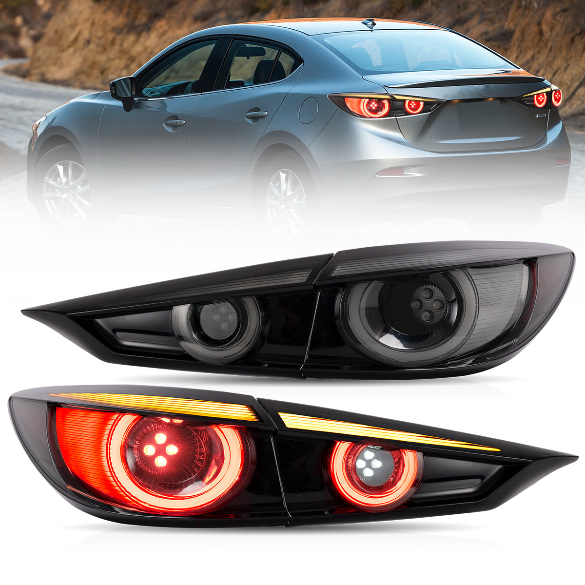 VLAND Full LED Tail Lights For 2014-2018 Mazda 3 Axela Sedan Australia