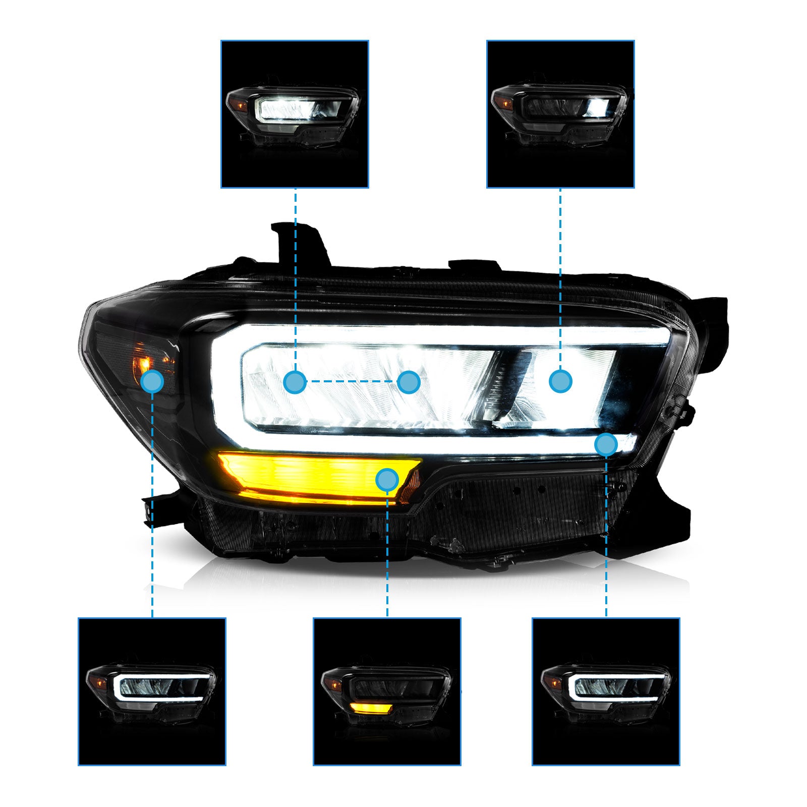VLAND LED Headlights For 2016-2023 Toyota Tacoma