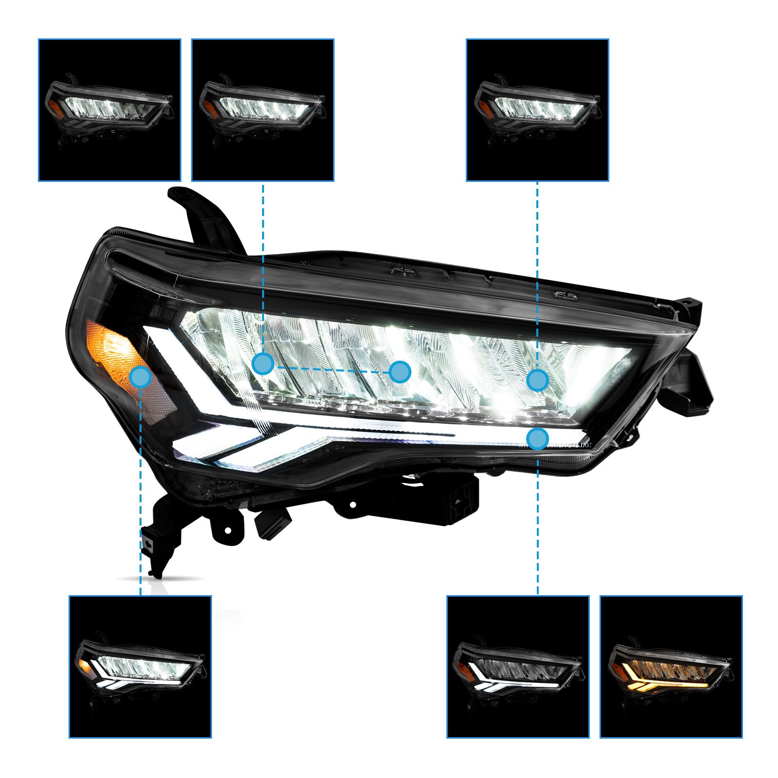 VLAND LED Headlights For Toyota 4Runner 2014-2024