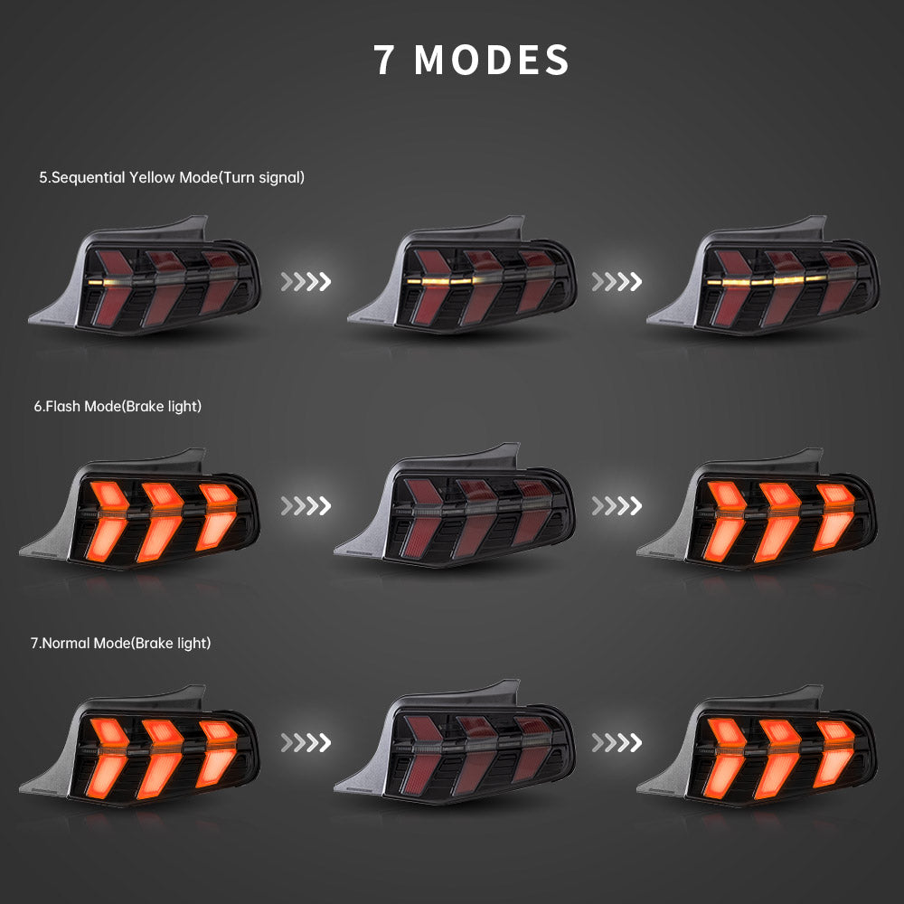 VLAND LED Taillights For 2010 2011 2012 Ford Mustang