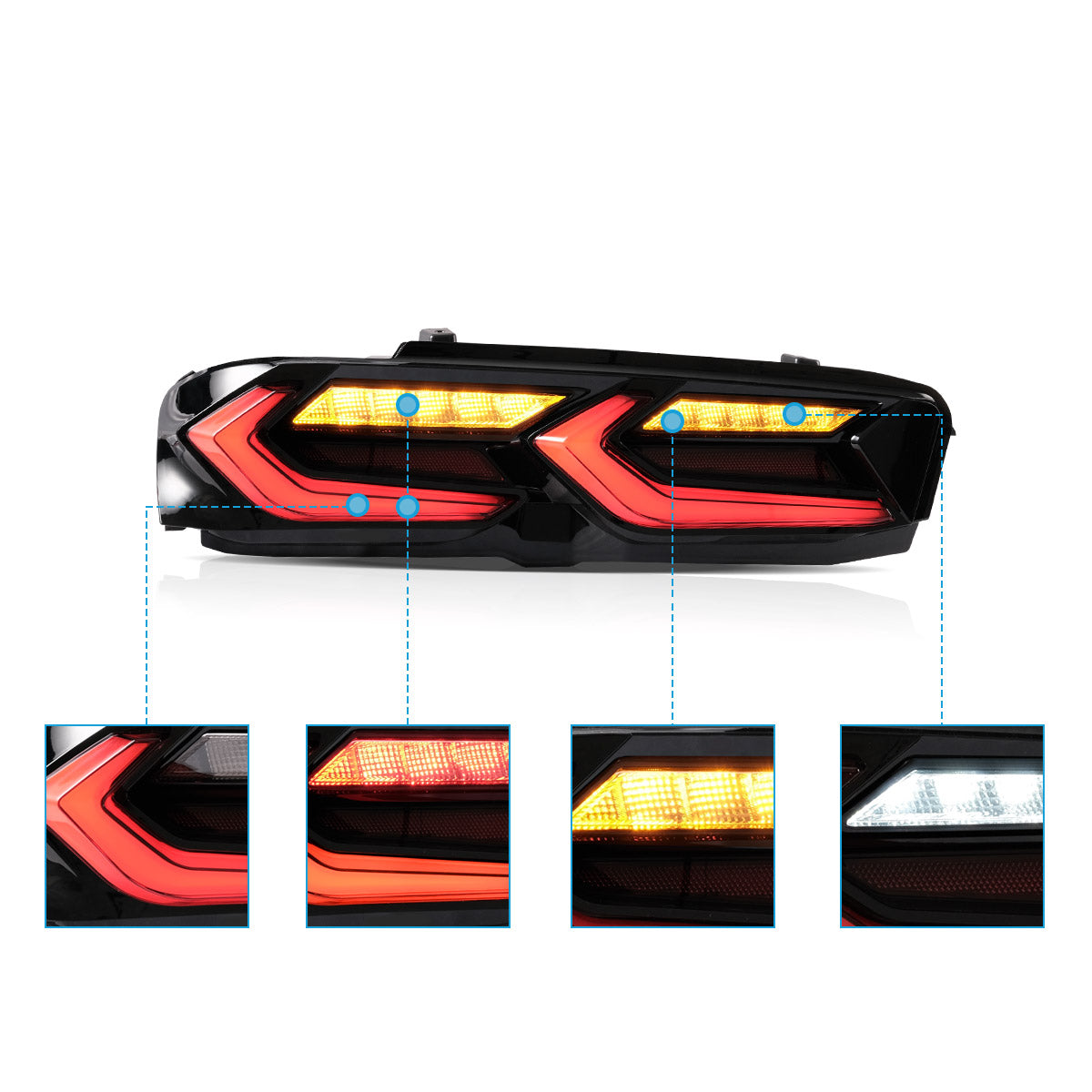 VLAND LED Taillights For 2019-2024 Chevrolet Camaro