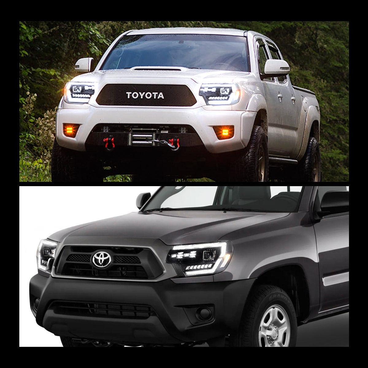VLAND LED Headlights For 2012-2015 Toyota Tacoma with Start-up Animation