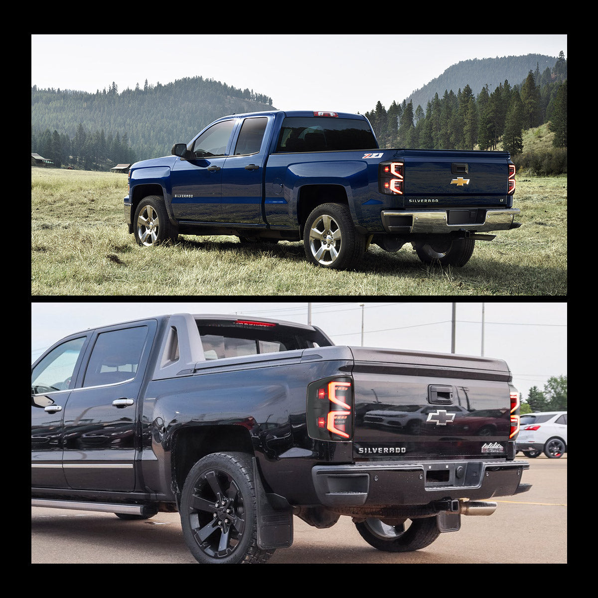 VLAND LED Tail lights For 2014-2018 Chevrolet Silverado 1500 2500HD 3500HD