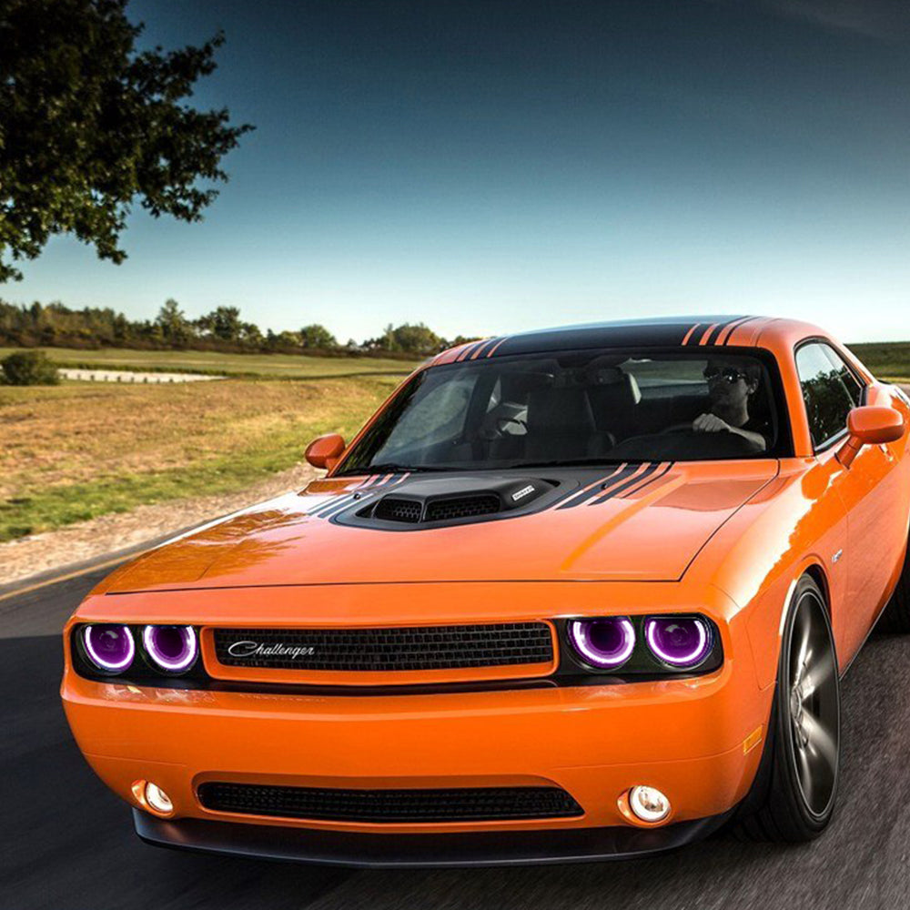 VLAND LED Headlights RGB Style for Dodge Challenger 2008-2014