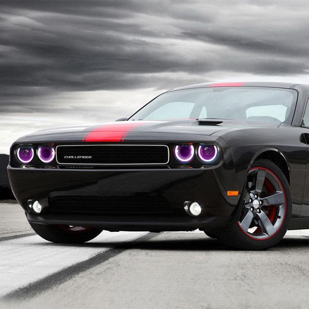 VLAND LED Headlights RGB Style for Dodge Challenger 2008-2014