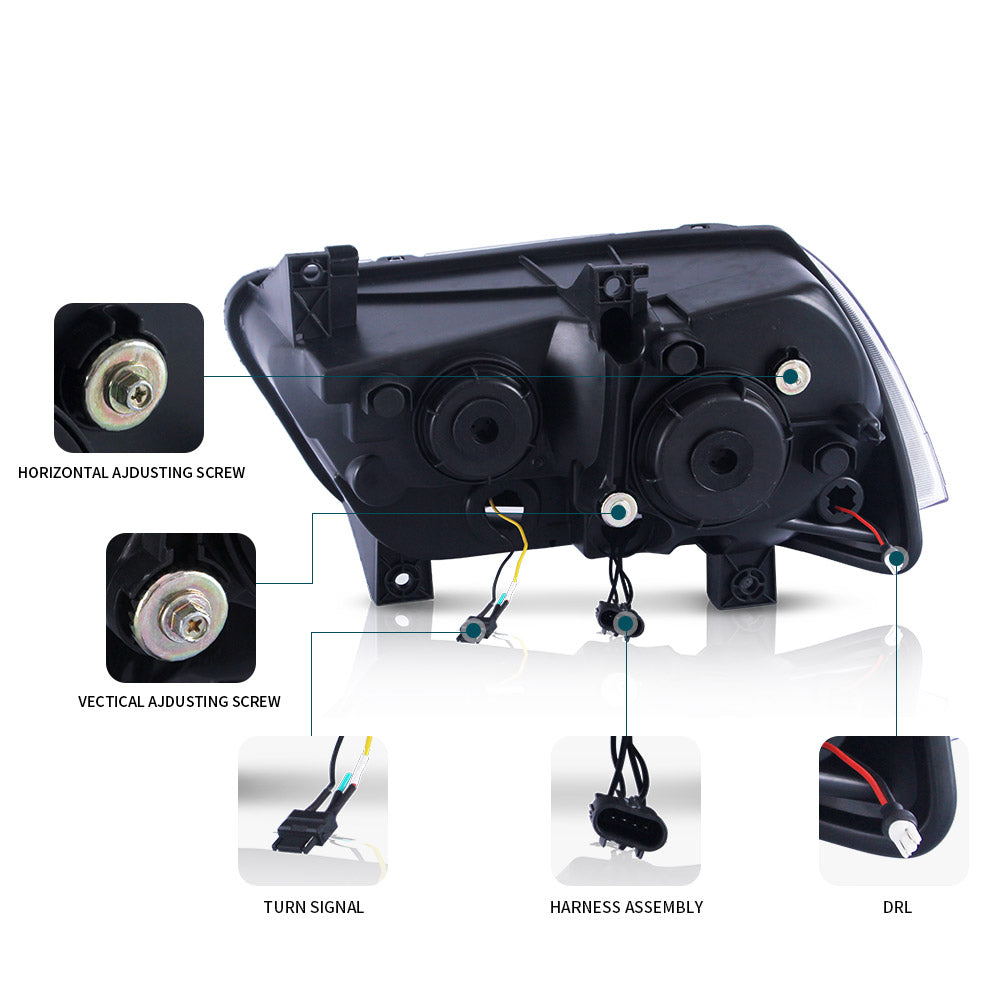 VLAND LED Headlights For Dodge Charger 2011-2014 RGB Style