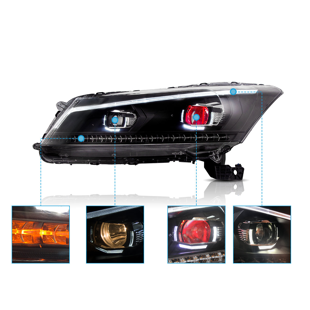 VLAND LED Headlights For 2008-2012 Honda Accord Australia