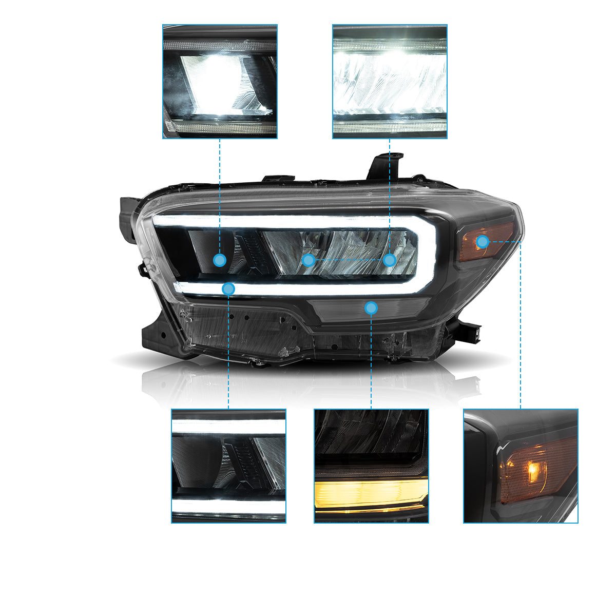 VLAND LED Headlights For 2016-2023 Toyota Tacoma
