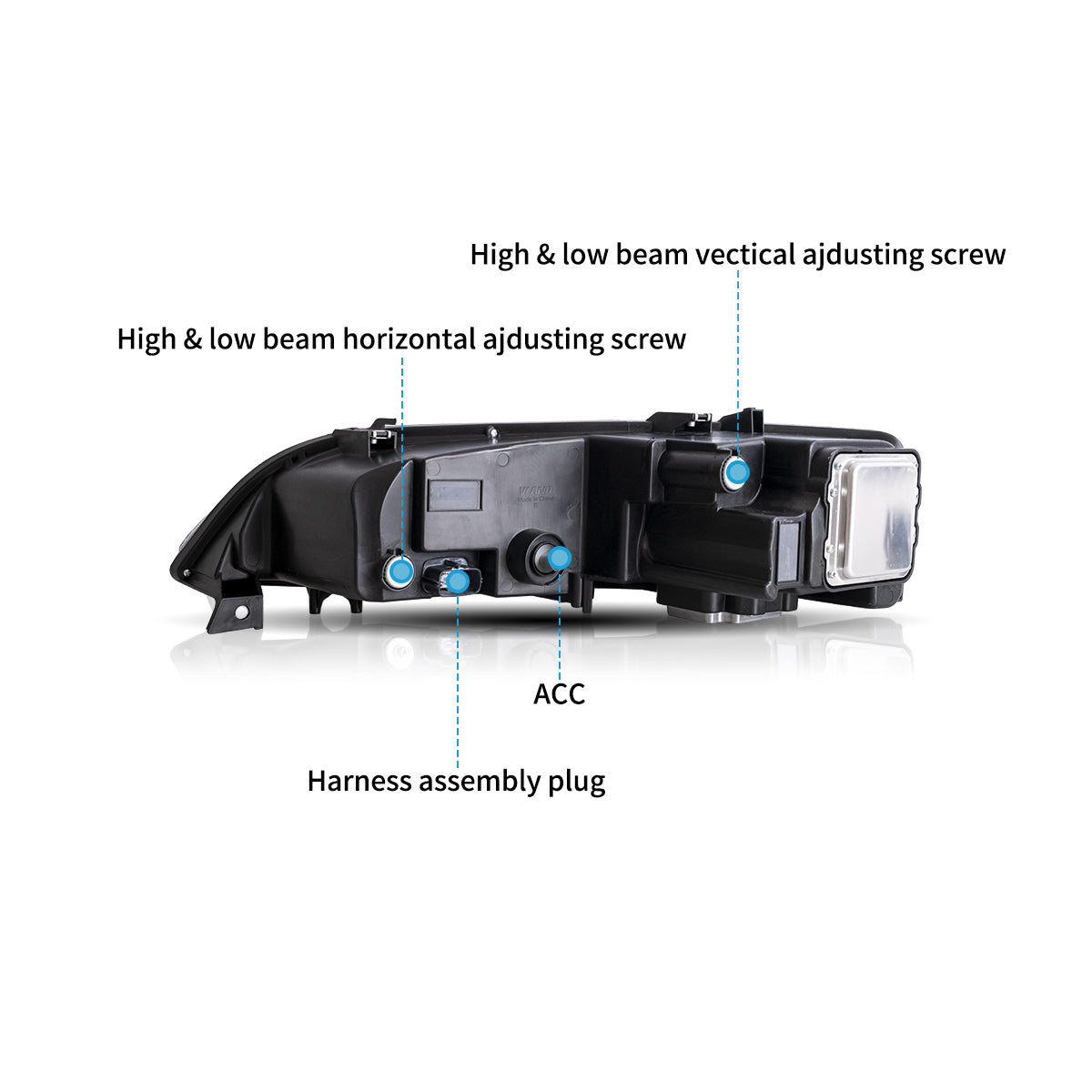 VLAND Full LED Headlights For 2002-2008 Mazda 6