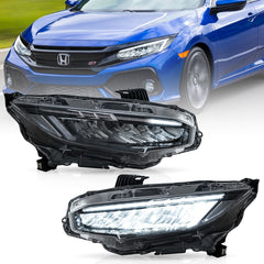VLAND LED Reflection Bowl Headlights For 2016-2021 Honda Civic Australia