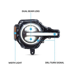 VLAND RGB LED Projector Headlights For 2021-2024 Ford Bronco