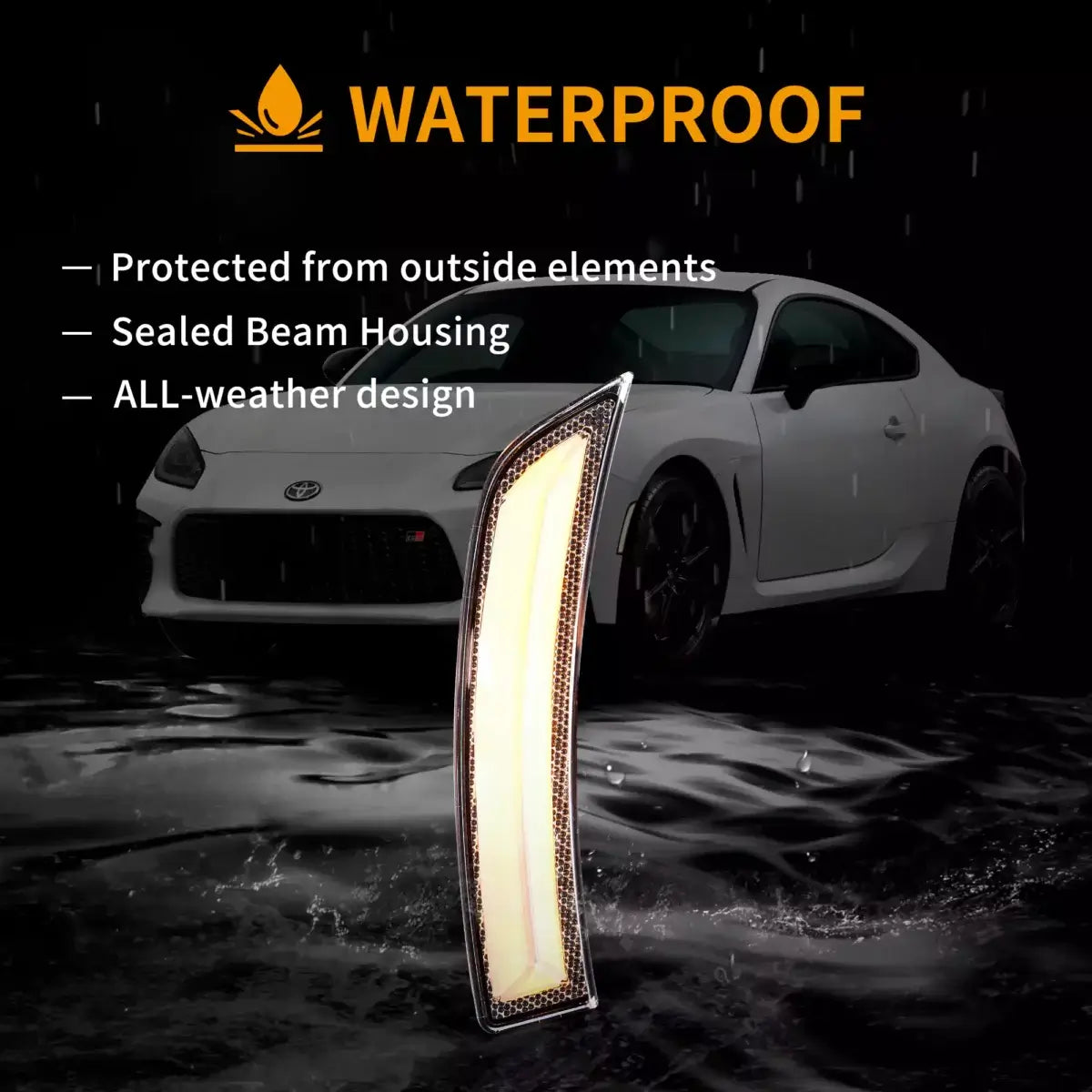 VLAND LED Side Marker Lamps For 2021-2024 Toyota GR86 And Subaru BRZ 2nd Gen ZN8/ZD8