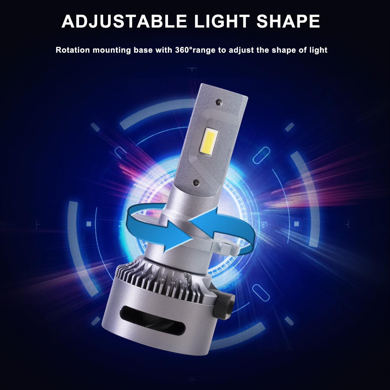VLAND 2PCs D2S/H7/9005 LED Headlight Bulbs 35W 6000K Super Bright
