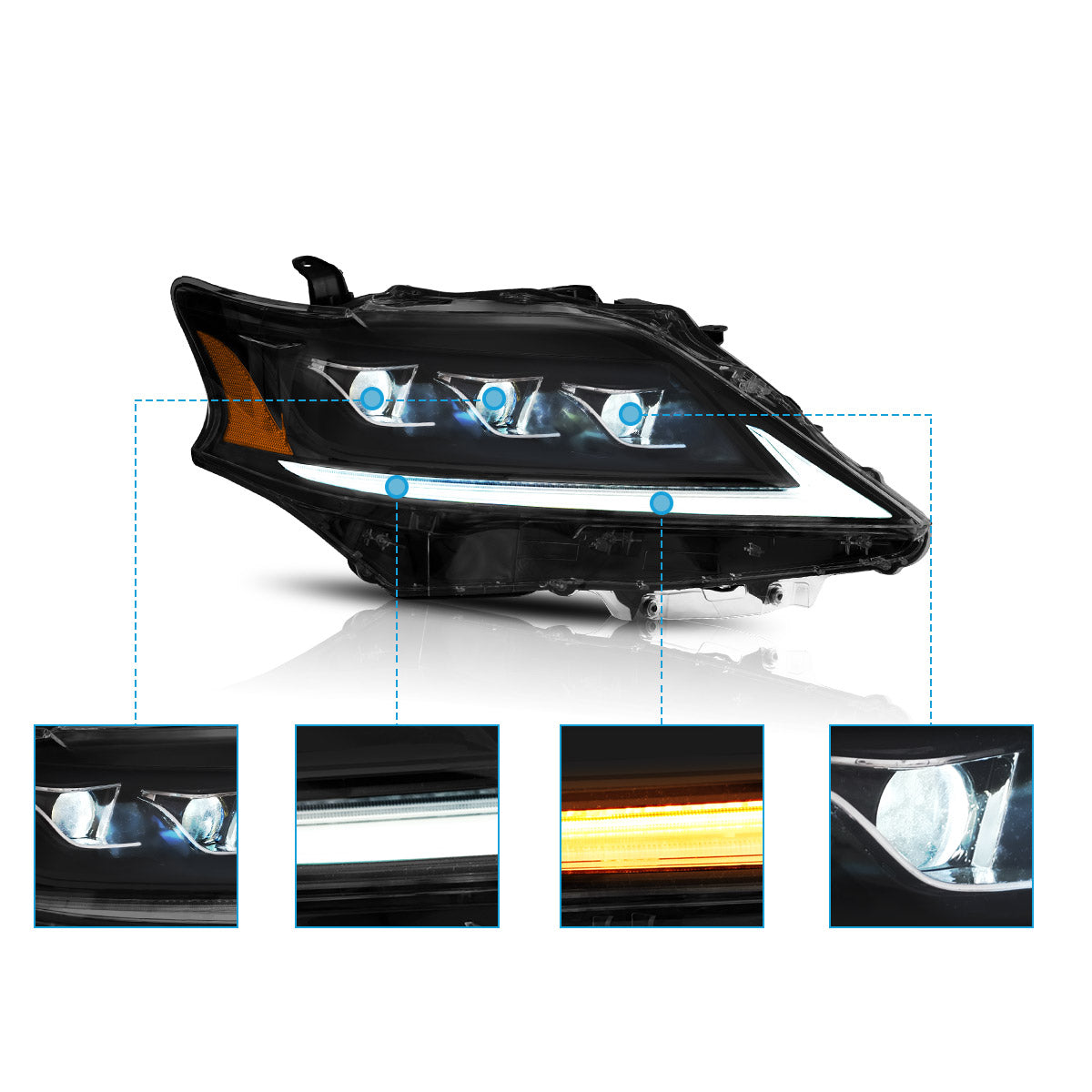 VLAND LED Headlights For 2013-2015 Lexus RX 270 350 450h Australia