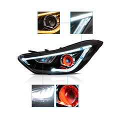 VLAND LED Headlights for Hyundai Elantra Sedan/Coupe 2011-2015
