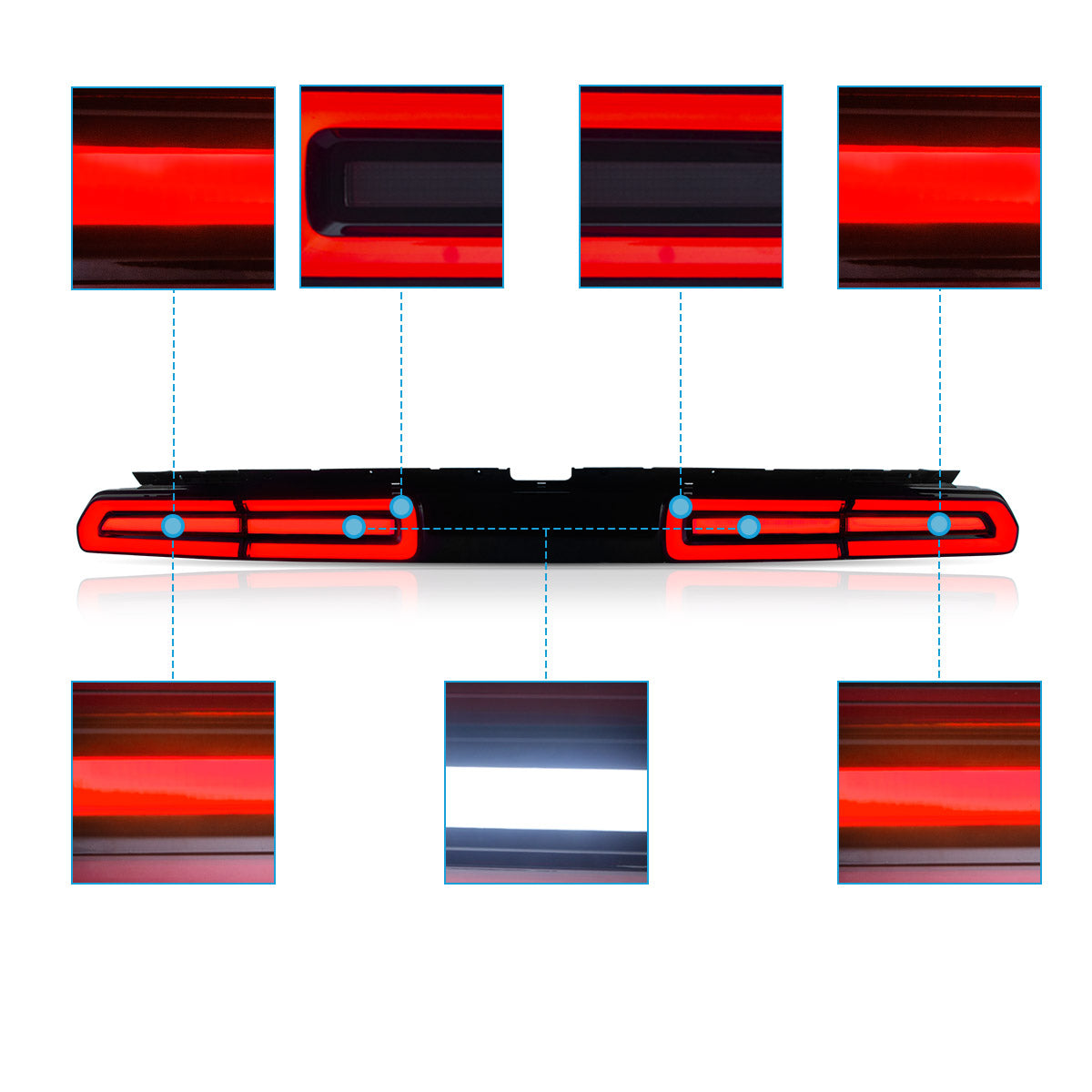 VLAND LED Tail Lights for Dodge Challenger 2008-2014