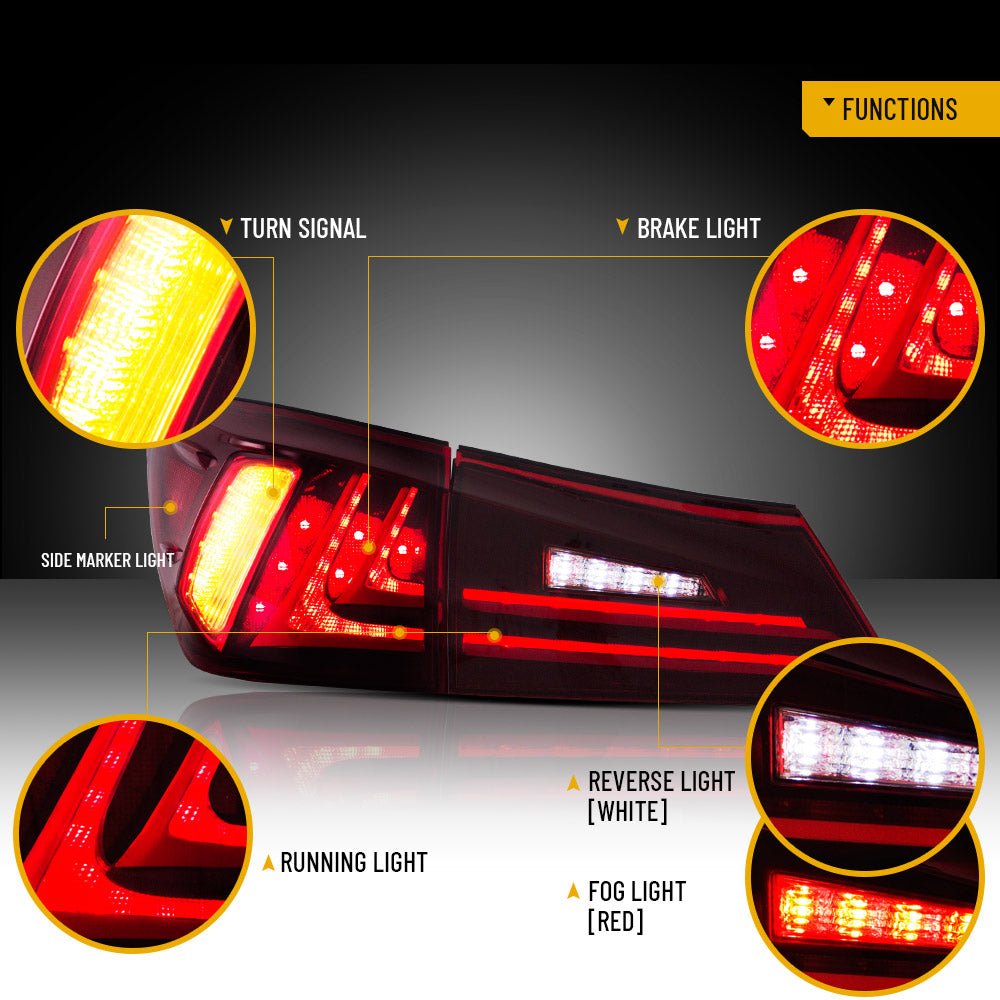 VLAND LED Headlighs & Tail Lights Suits For 2006-2013 Lexus IS350 250 ISF Australia