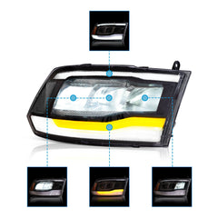 VLAND LED Headlights For 2009-2018 Dodge RAM 1500 2500 3500