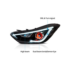 VLAND LED Headlights for Hyundai Elantra Sedan/Coupe 2011-2015