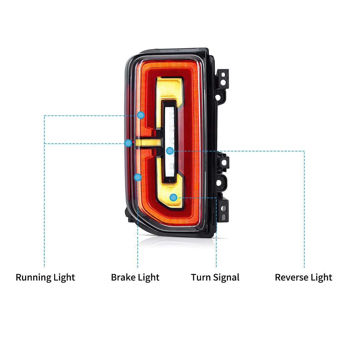 VLAND LED Tail lights For Ford Bronco 2021-2024