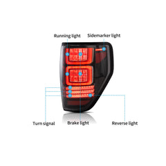 VLAND LED Tail Lights For Ford F150 2009-2014 12th Gen