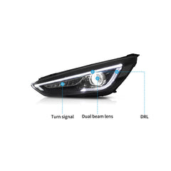 VLAND LED Headlights for 2015-2019 Ford Focus Mk III Facelift (mk 3.5) Australia