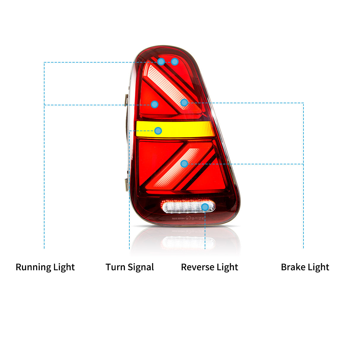 VLAND LED Tail Lights For Mini Cooper R50 R52 R53 2001-2006 [Mini Hatch/Cabrio]
