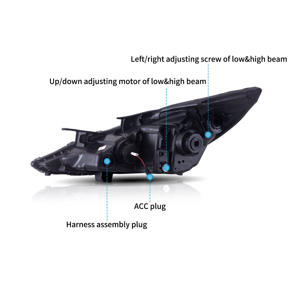 VLAND LED Headlights For 2011-2014 Hyundai Sonata