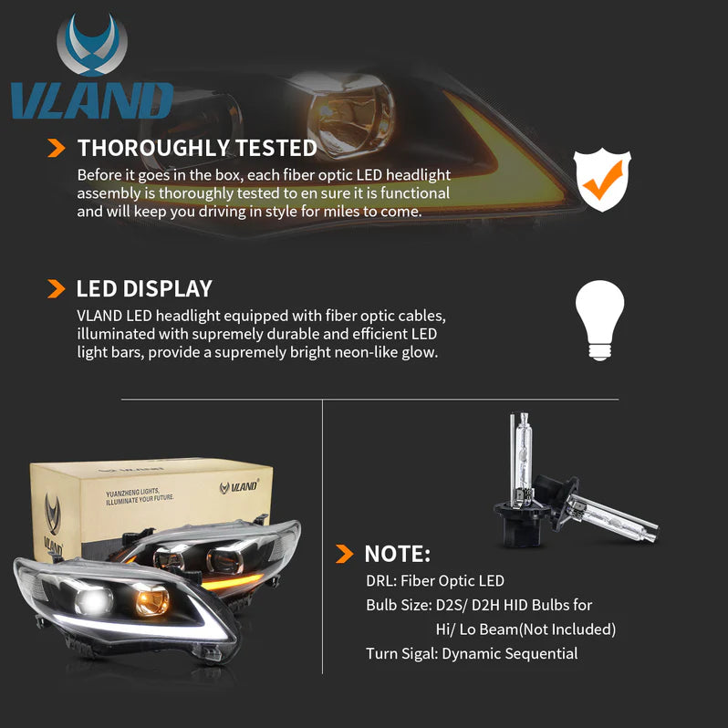 VLAND LED  Headlights for 2011-2013 Toyota Corolla(E140/E150) Australia