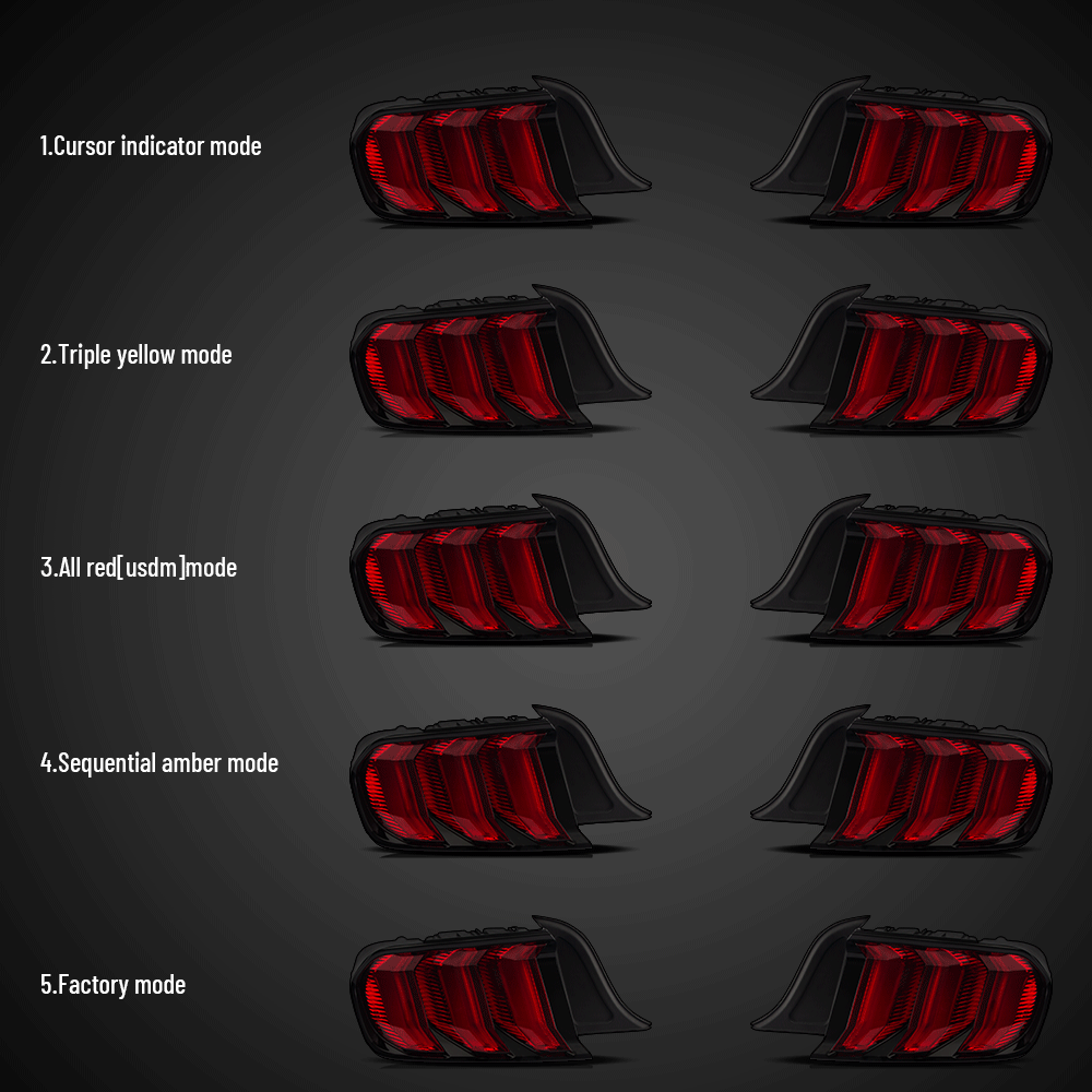 VLAND LED Tail Lights For Ford Mustang 2015-2020 S550 with 5 models Turn Signal Australia