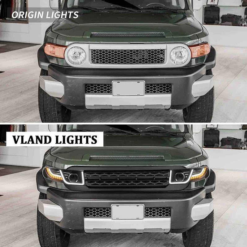 VLAND LED Headlights With Grille for 2006-2022 Toyota FJ Cruiser Australia