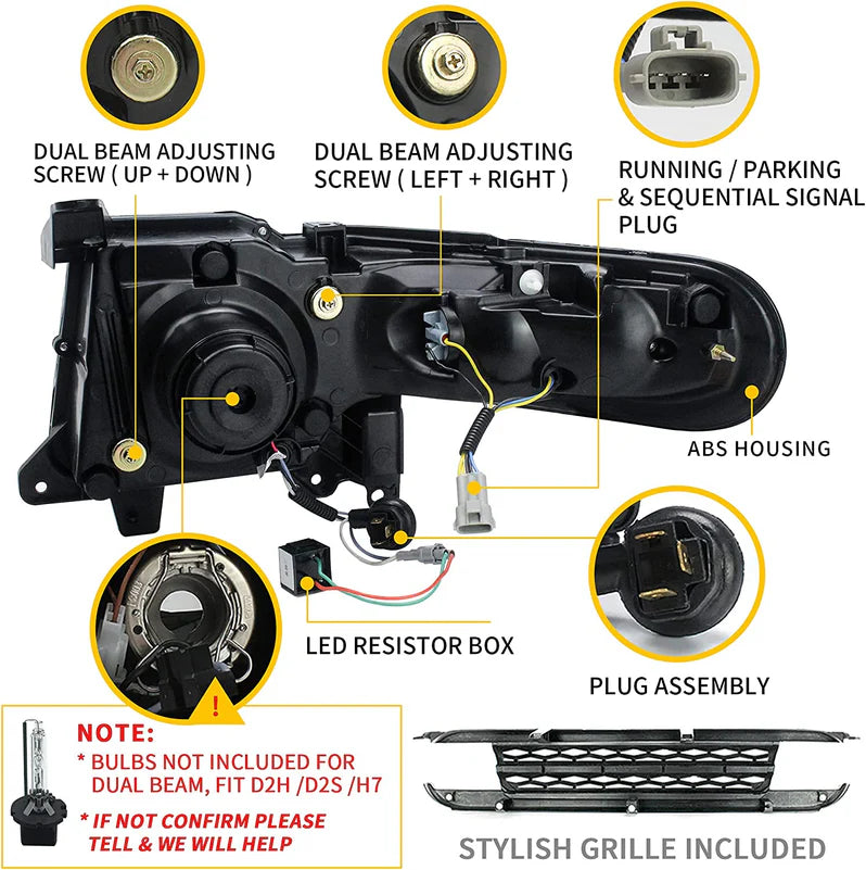 VLAND LED Headlights With Grille for 2006-2022 Toyota FJ Cruiser Australia