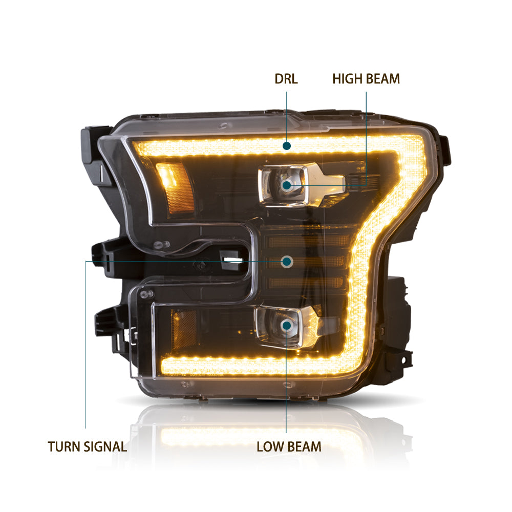 VLAND LED Headlights For 2015-2017 Ford F150