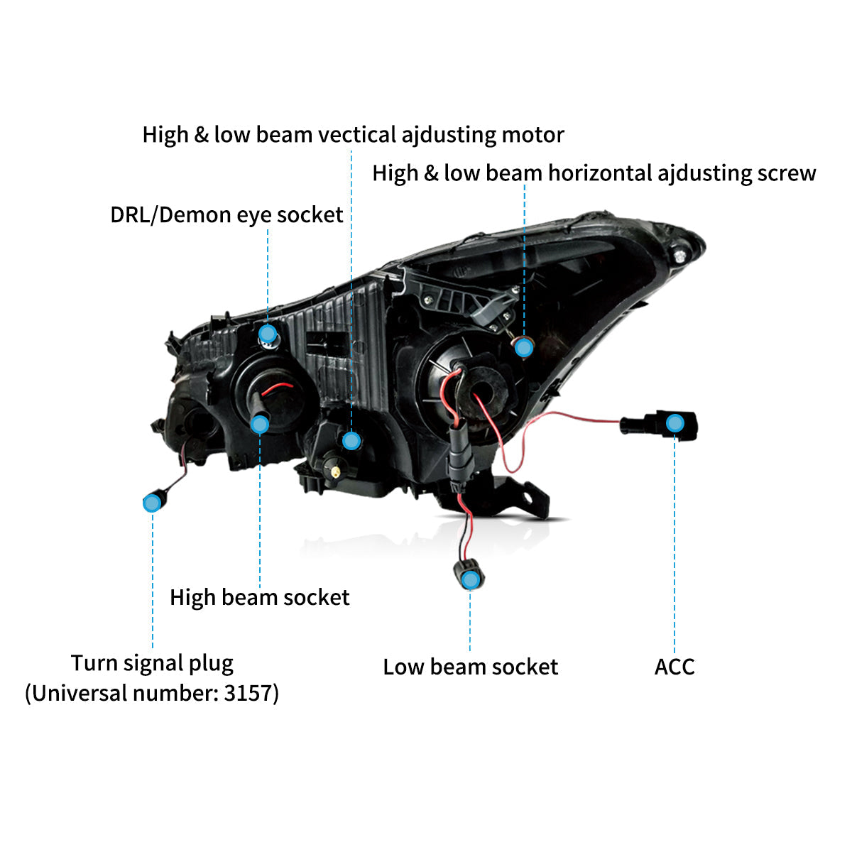 VLAND LED Headlights For 2008-2012 Honda Accord Australia