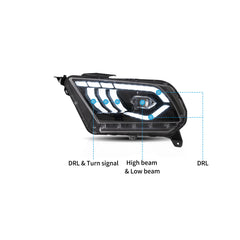 VLAND LED Headlights for Ford Mustang 2010-2014