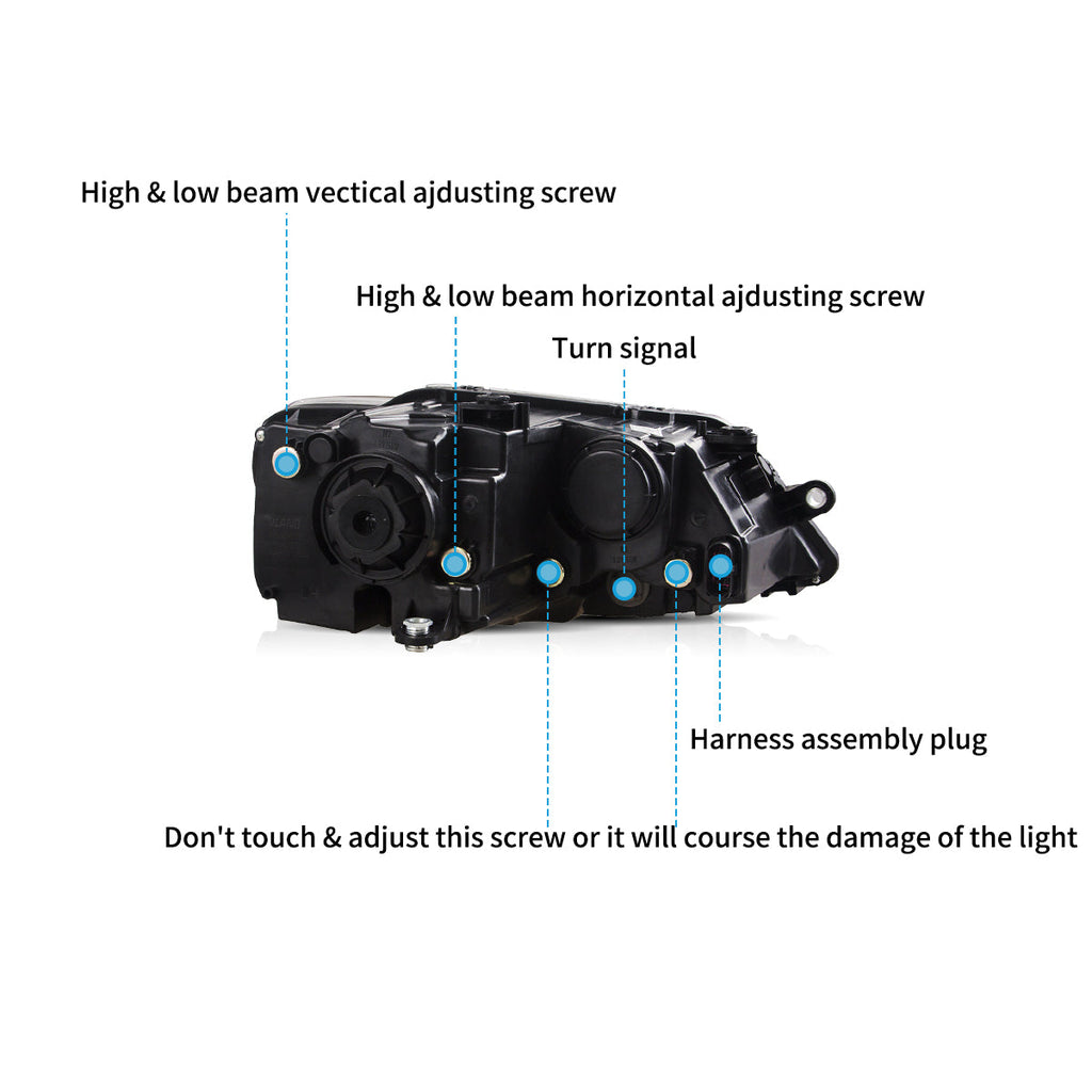 VLAND Headlights For Volkswagen Jetta/Sagitar MK6 2012-2018