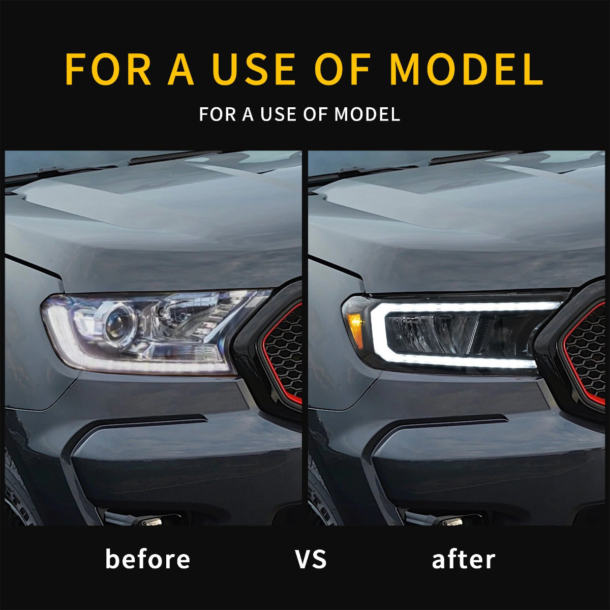 VLAND LED Reflection Bowl Headlights For 2016-2022 PX Ford Ranger Australia