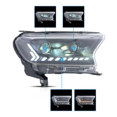 VLAND LED Headlights For 2016-2022 Ford Ranger PX2 PX3 Australia