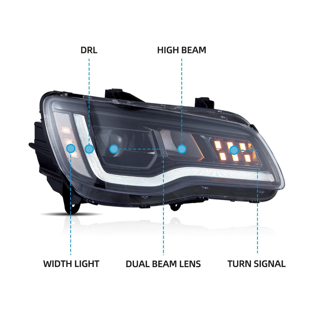 VLAND LED Headlights For 2011–2023 Chrysler 300 Australia